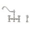 Whitehaus Bridge Faucet W/ Long Traditional Swivel Spout, Cross Handles And Brass WHKBTCR3-9201-NT-C - alternate 1